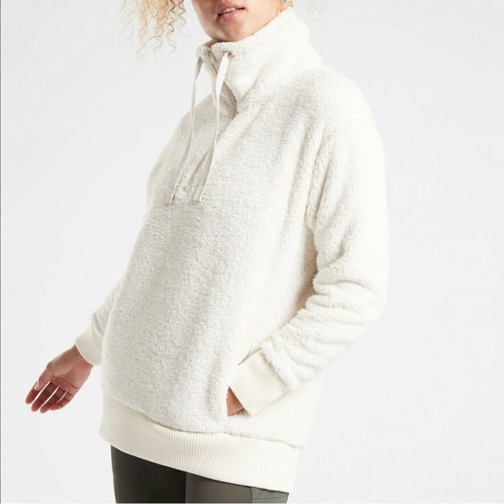 Athleta Talus Sherpa Half Zip Top Size XS